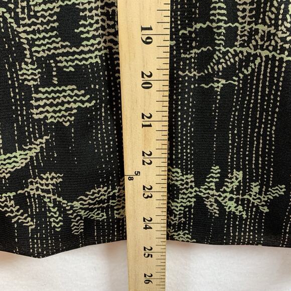 Womens Sheer Mesh‎ Faux Wrap Top Sz L Floral Y2K Evening Office Siren Sequin USA - Picture 8 of 12